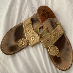 Gold sparkle Jack Rogers